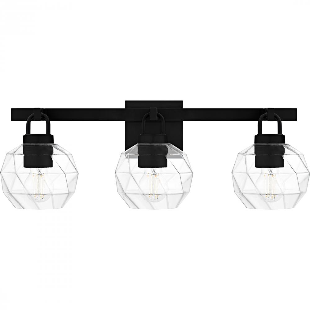 Celina 3-Light Matte Black Bath Light