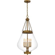 Quoizel QP6803WS - Wallace 4-Light Weathered Brass Pendant