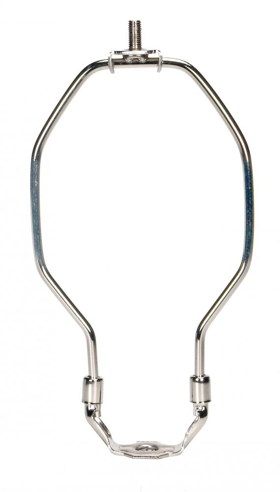 Heavy Duty Harp; Polished Nickel Finish; 8" Height; 1/8 IP Saddle; 1/4-27 Thread; 125 Carton