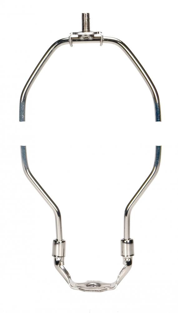 Light Duty Harp; Polished Nickel Finish; 11-1/2" Height; 1/8 IP Saddle; 1/4-27 Thread; 125