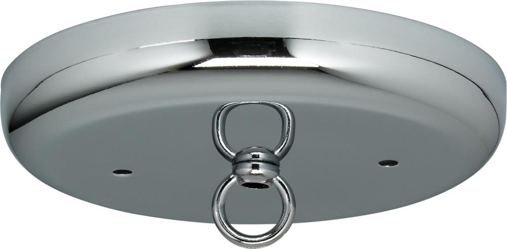 Contemporary Canopy Kit; Chrome Finish; 5" Diameter; 7/16" Center Hole; 2-8/32 Bar Holes;