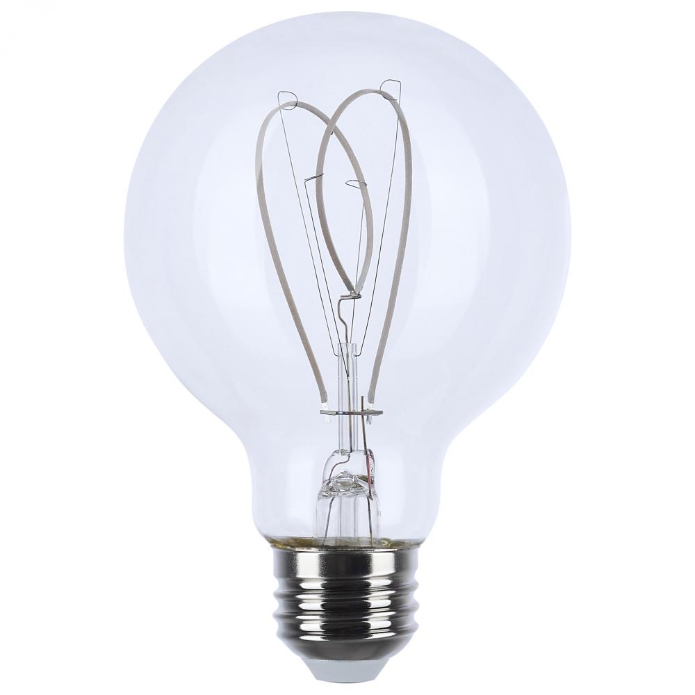 6 Watt LED; Reminiscent; Flex Gray Filament; G25 Loop; Medium Base; 2700K CCT; Clear; 120 Volt