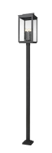 Z-Lite 5019PHXXLS-536P-BK - 6 Light Outdoor Post Mounted Fixture