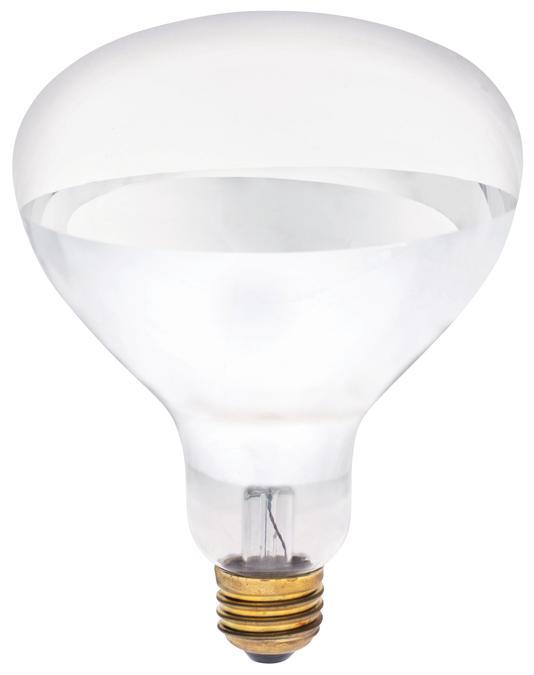 250W R40 Incandescent Reflector Clear Infrared Heat Flood E26 (Medium) Base, 120 Volt, Box