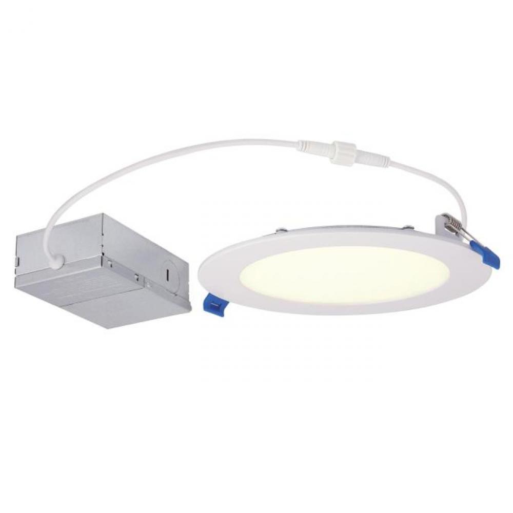 12W Slim Recessed LED Downlight 6 in. Dimmable 3000K, 120 Volt, Box