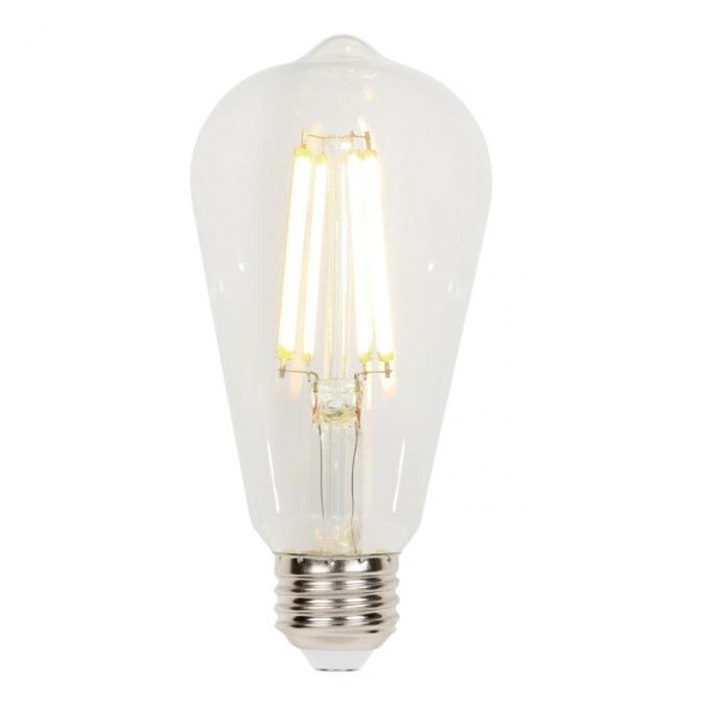 10W ST20 Filament LED Dimmable Clear 2700K E26 (Medium) Base, 120 Volt, Box