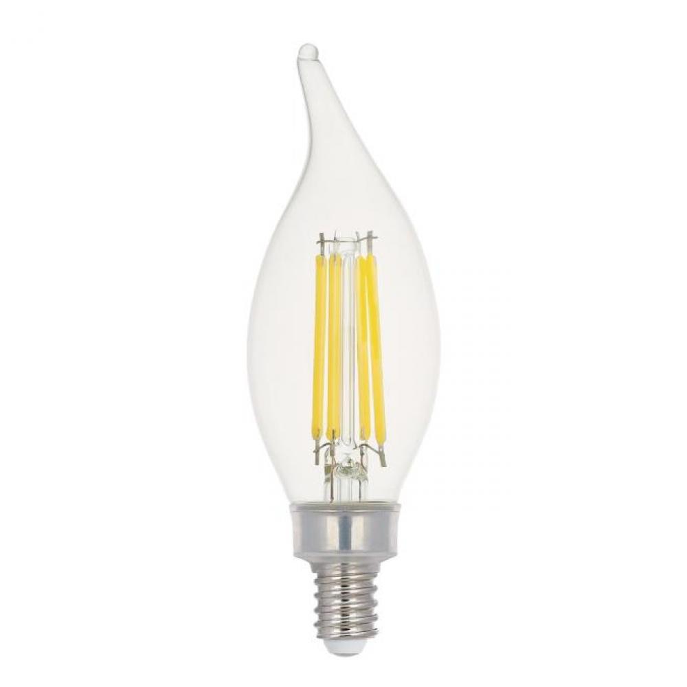 5.5W CA11 Filament LED Dimmable Clear 2700K E12 (Candelabra) Base, 120 Volt, Box