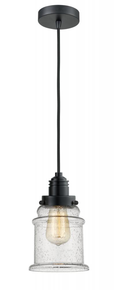 Winchester - 1 Light - 8 inch - Matte Black - Cord hung - Mini Pendant