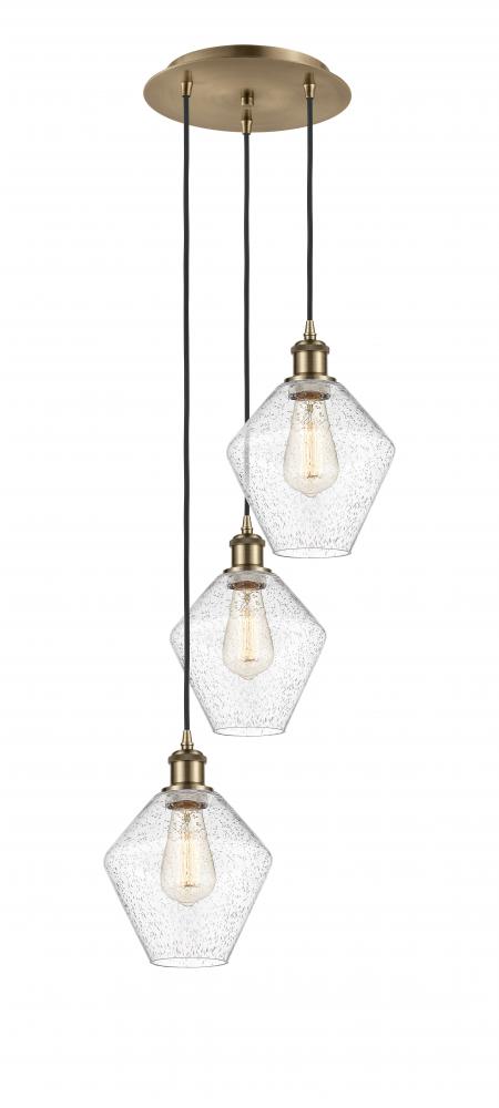 Cindyrella - 3 Light - 15 inch - Antique Brass - Cord Hung - Multi Pendant