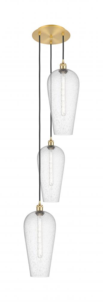 Chelsea - 3 Light - 15 inch - Polished Nickel - Cord Hung - Multi Pendant