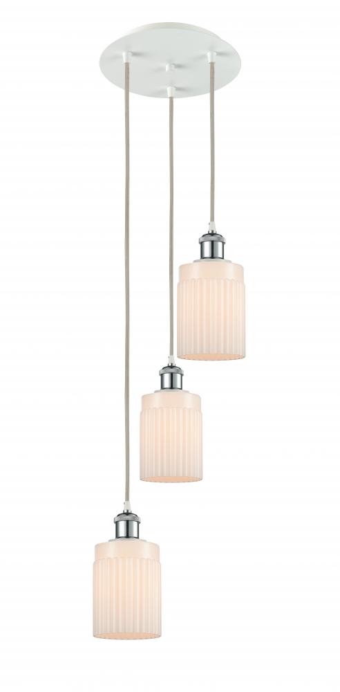 Hadley - 3 Light - 11 inch - White Polished Chrome - Cord Hung - Multi Pendant