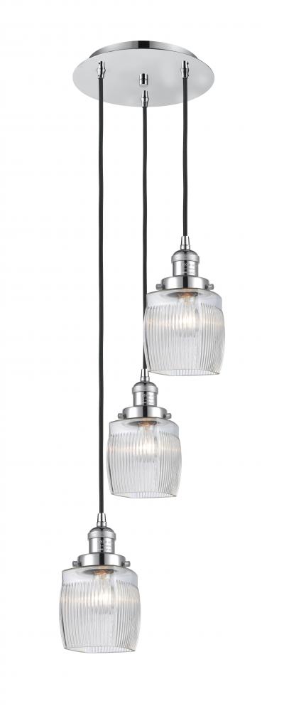 Colton - 3 Light - 12 inch - Polished Chrome - Cord hung - Multi Pendant