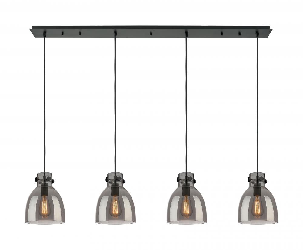 Newton Bell - 4 Light - 52 inch - Matte Black - Linear Pendant