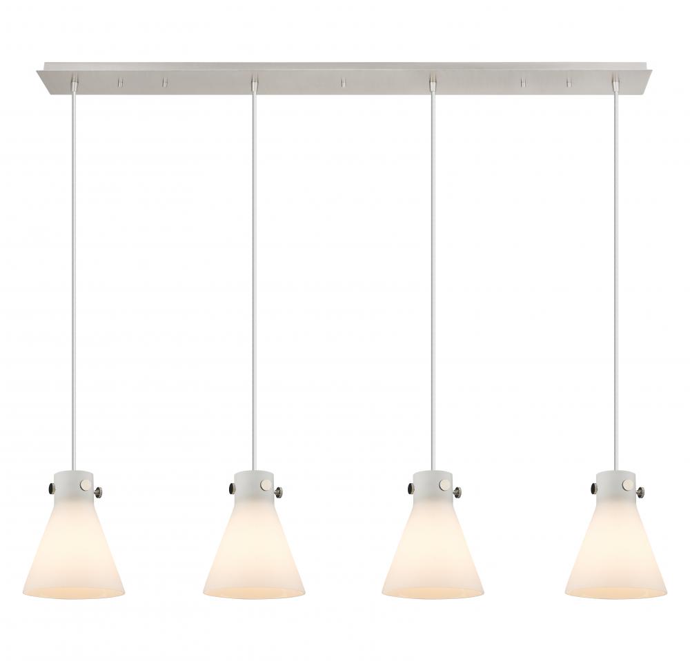 Newton Cone - 4 Light - 52 inch - Polished Nickel - Linear Pendant