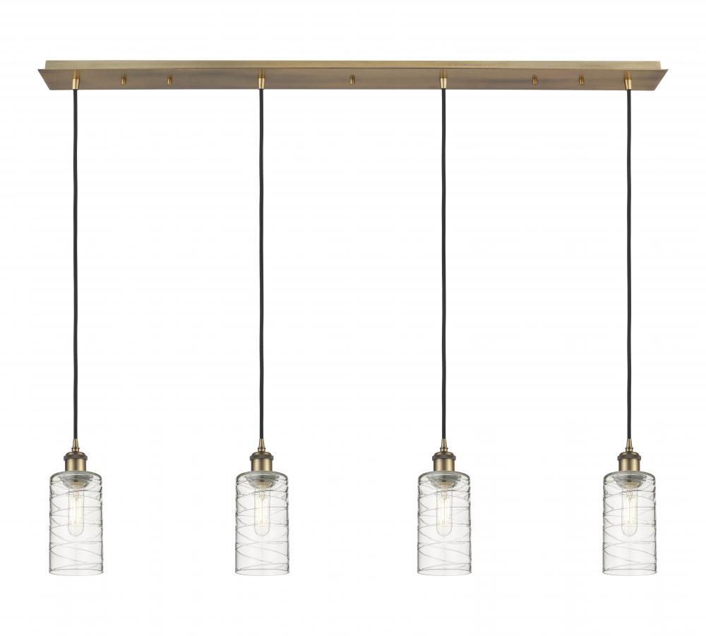 Crown Point - 4 Light - 49 inch - Brushed Brass - Linear Pendant