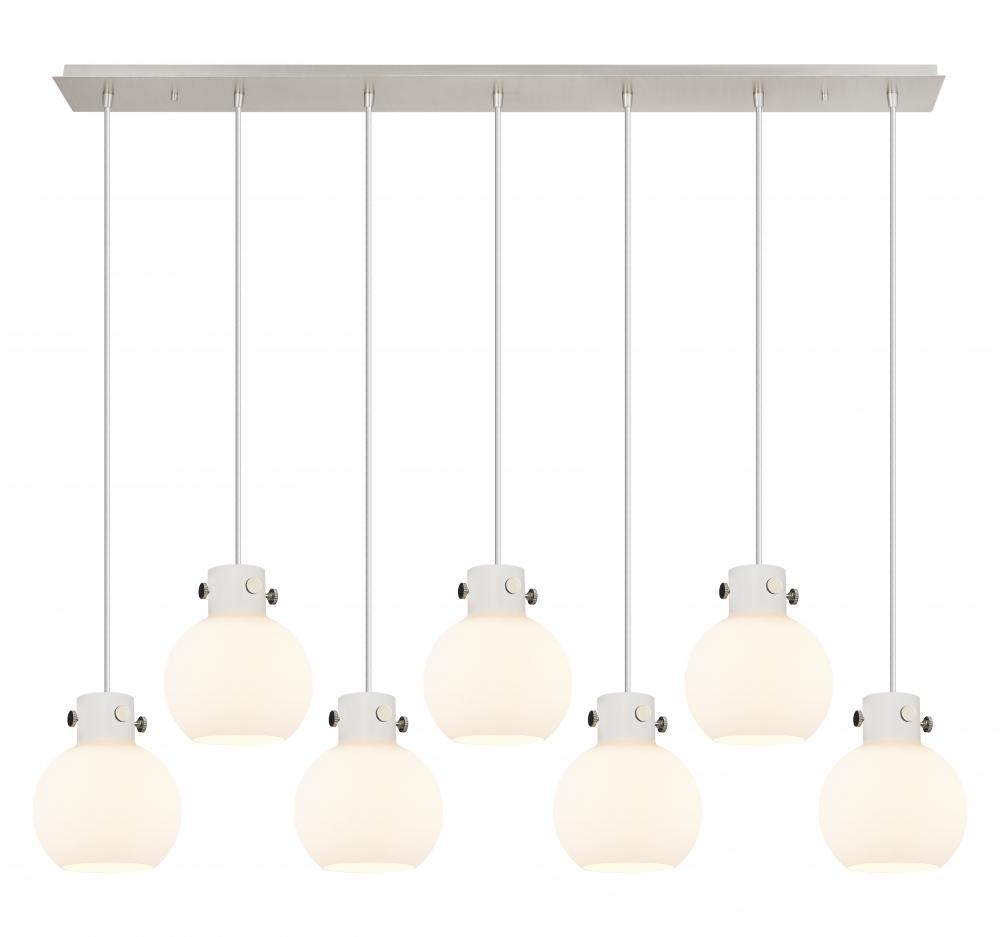 Newton Sphere - 7 Light - 52 inch - Polished Nickel - Cord hung - Linear Pendant