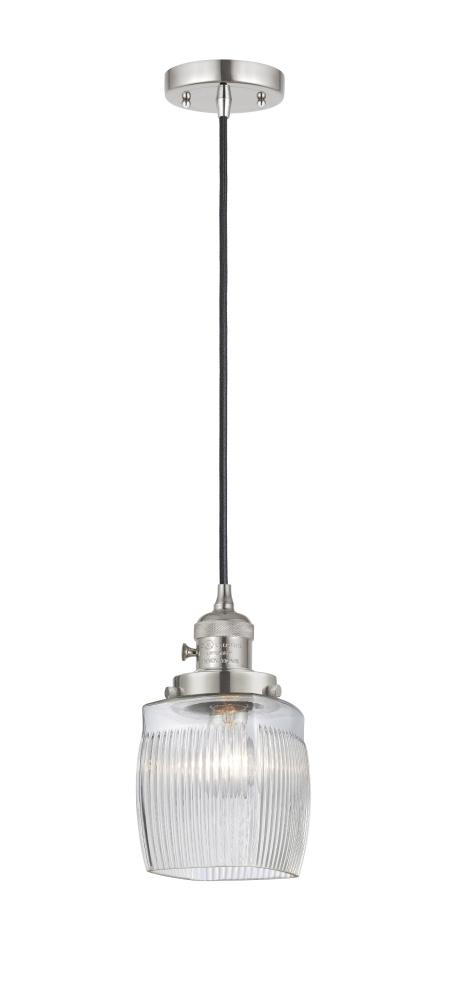 Colton - 1 Light - 6 inch - Polished Nickel - Cord hung - Mini Pendant