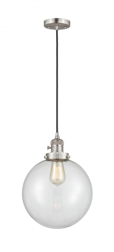 Beacon - 1 Light - 10 inch - Brushed Satin Nickel - Cord hung - Mini Pendant