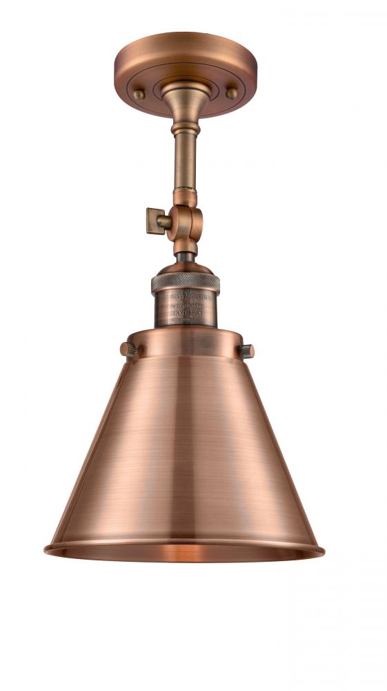 Appalachian - 1 Light - 8 inch - Antique Copper - Adjustable Semi-Flush Mount