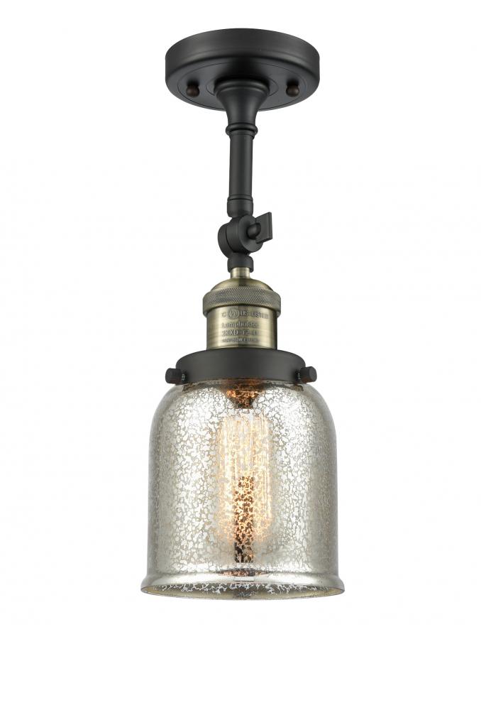 Bell - 1 Light - 5 inch - Black Antique Brass - Adjustable Semi-Flush Mount