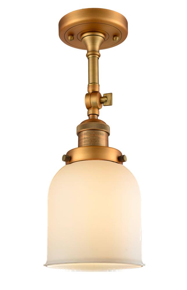 Bell - 1 Light - 5 inch - Brushed Brass - Semi-Flush Mount