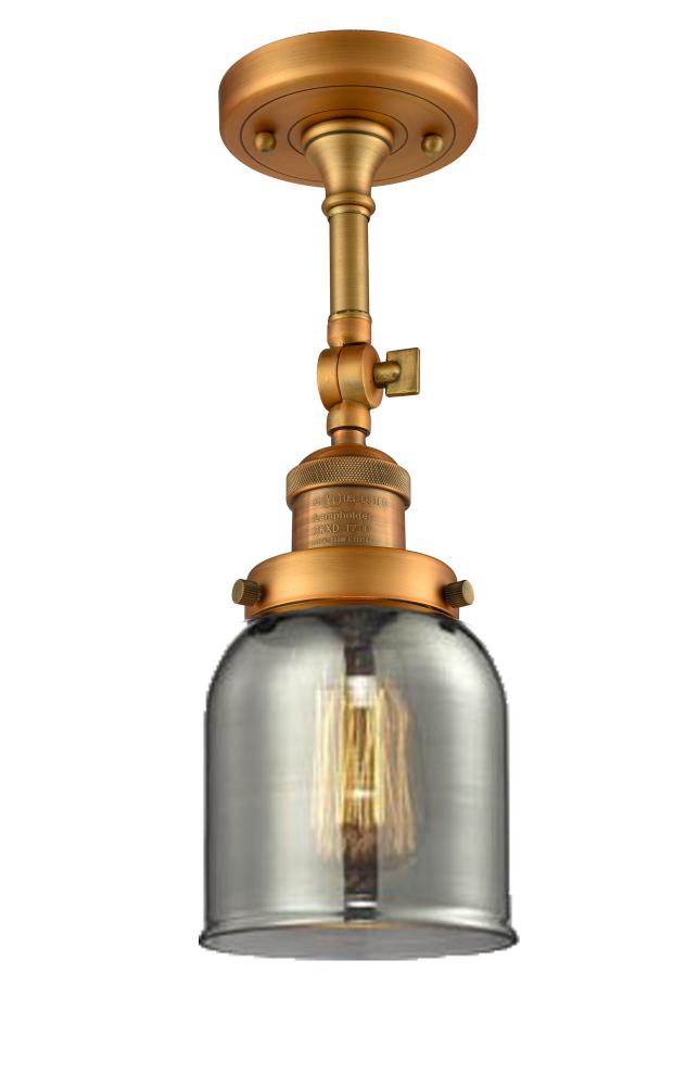 Bell - 1 Light - 5 inch - Brushed Brass - Adjustable Semi-Flush Mount