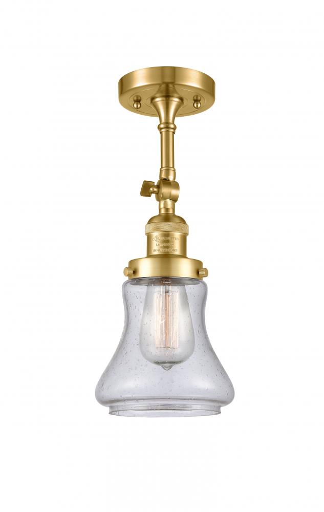 Bellmont - 1 Light - 6 inch - Satin Gold - Adjustable Semi-Flush Mount