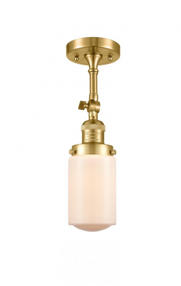 Dover - 1 Light - 5 inch - Satin Gold - Semi-Flush Mount