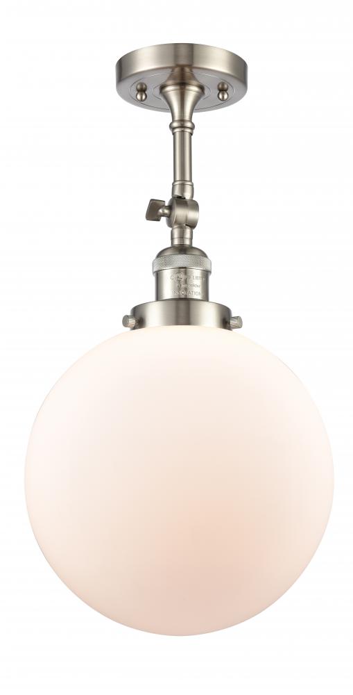 Beacon - 1 Light - 10 inch - Brushed Satin Nickel - Adjustable Semi-Flush Mount