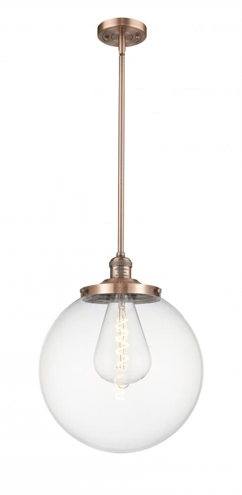 Beacon - 1 Light - 14 inch - Antique Copper - Stem Hung - Pendant