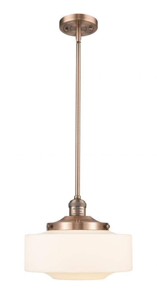 Bridgeton - 1 Light - 12 inch - Antique Copper - Stem Hung - Mini Pendant