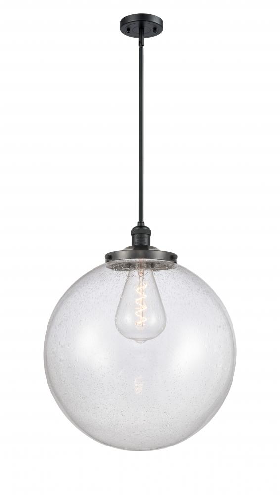 Beacon - 1 Light - 18 inch - Matte Black - Stem Hung - Pendant