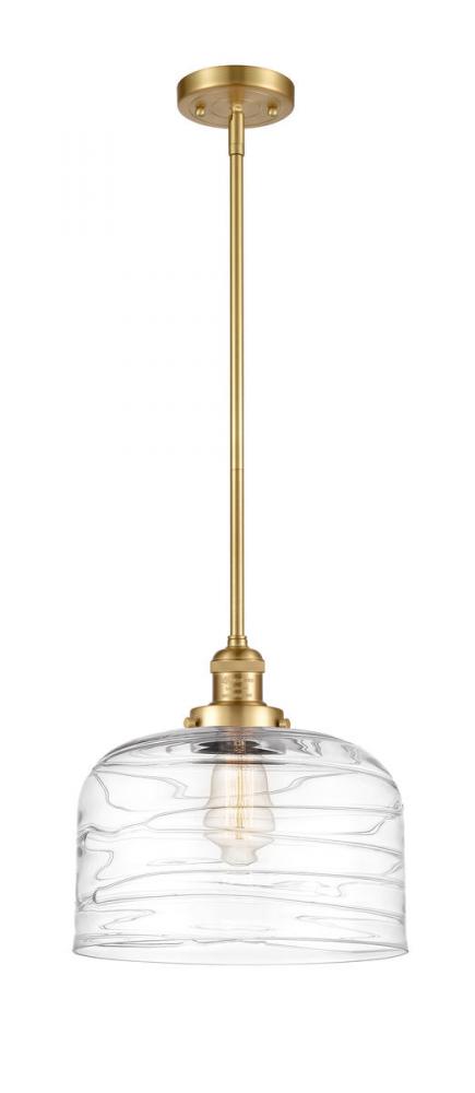 Bell - 1 Light - 12 inch - Satin Gold - Stem Hung - Mini Pendant