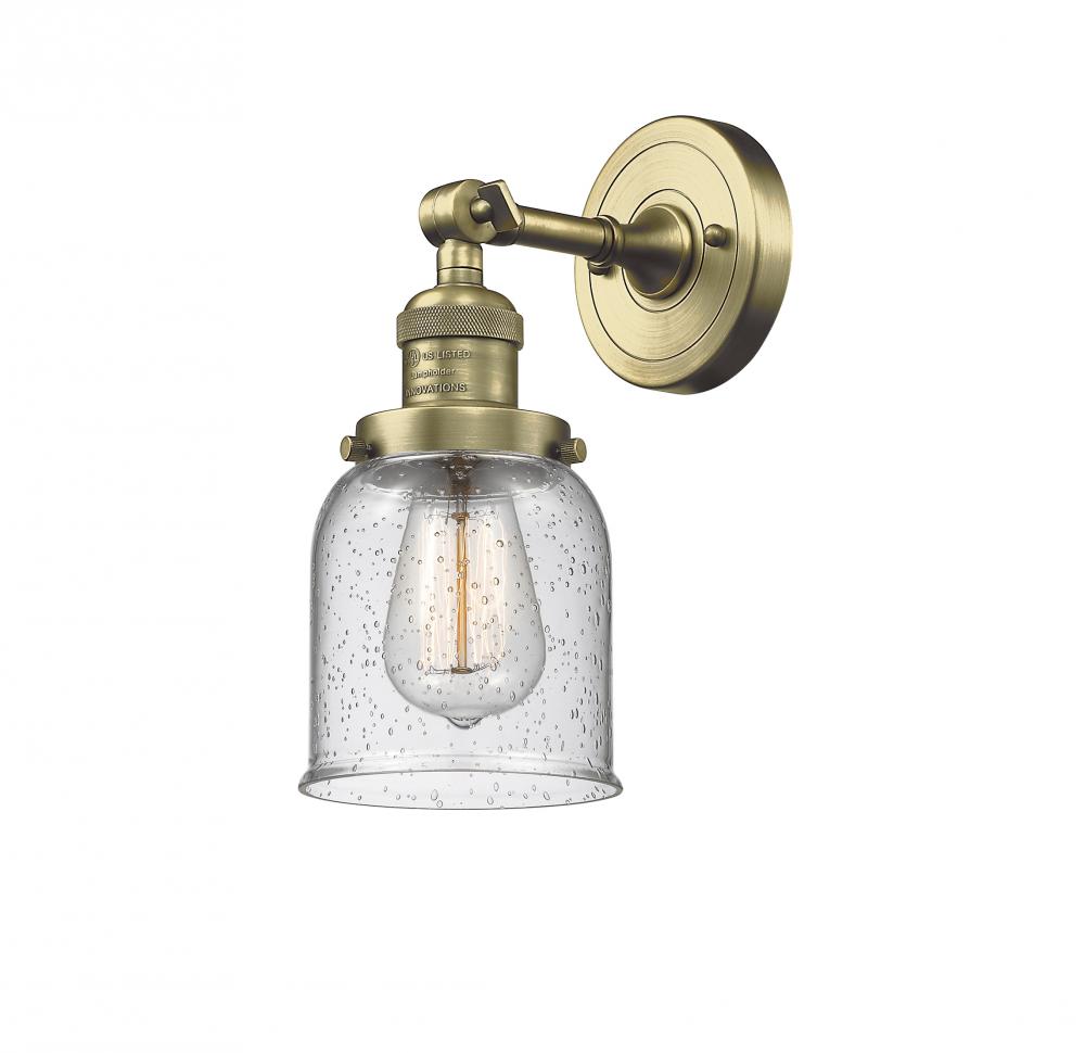 Bell - 1 Light - 5 inch - Antique Brass - Adjustable Sconce