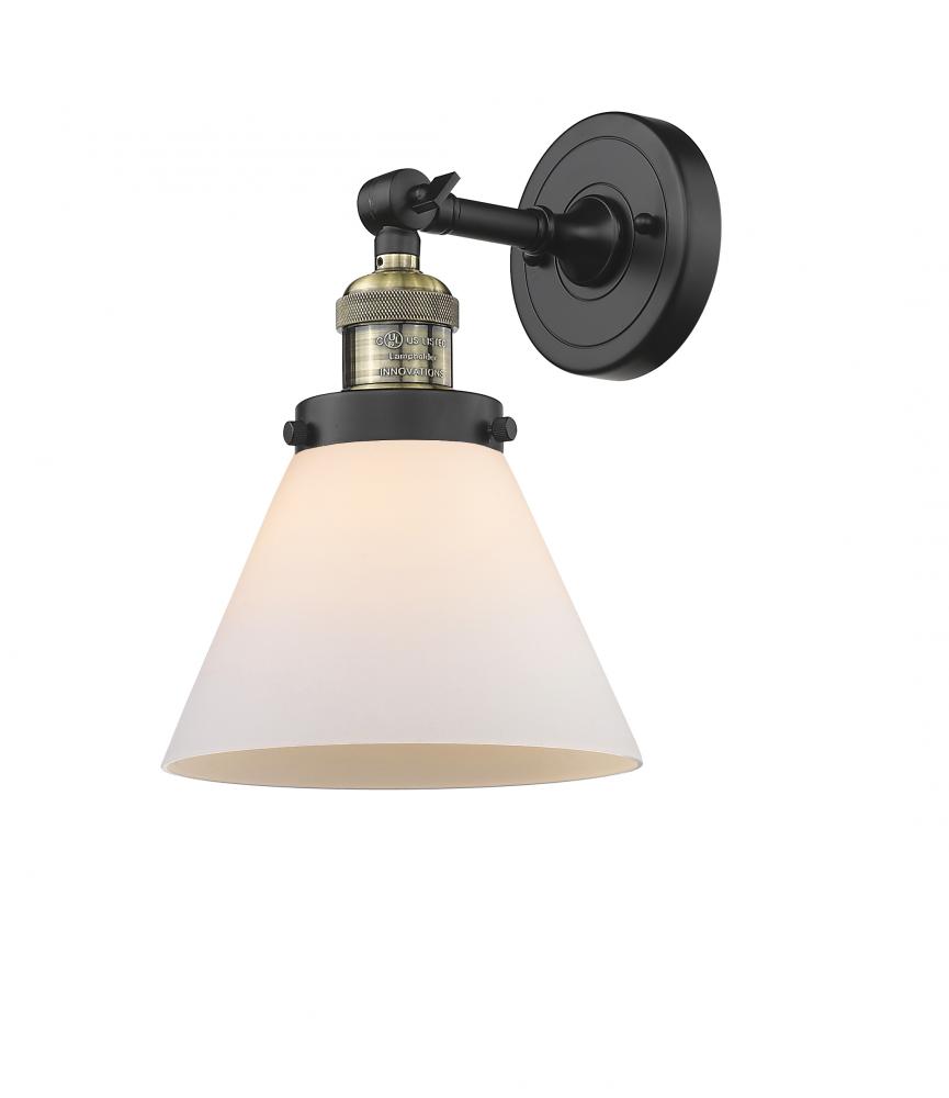 Cone - 1 Light - 8 inch - Black Antique Brass - Adjustable Sconce