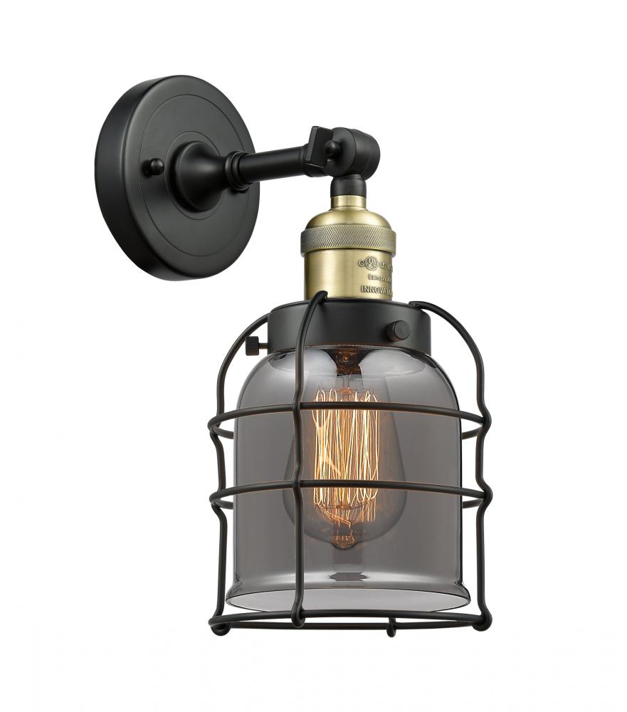 Bell Cage - 1 Light - 6 inch - Black Antique Brass - Adjustable Sconce