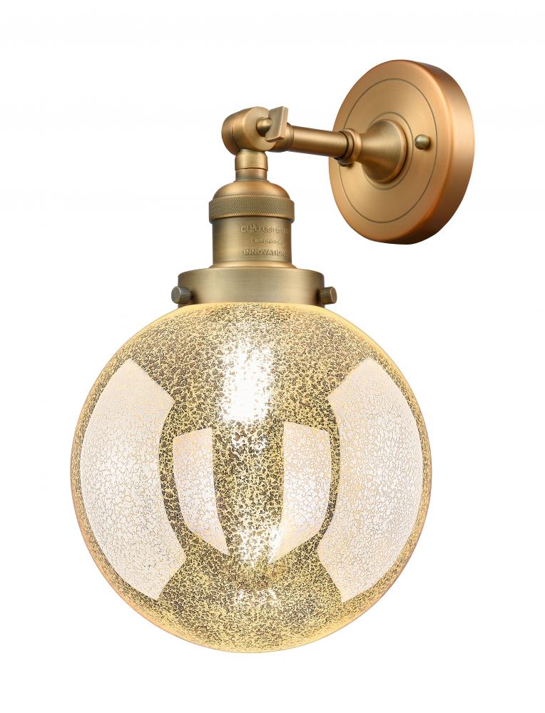 Beacon - 1 Light - 8 inch - Brushed Brass - Adjustable Sconce