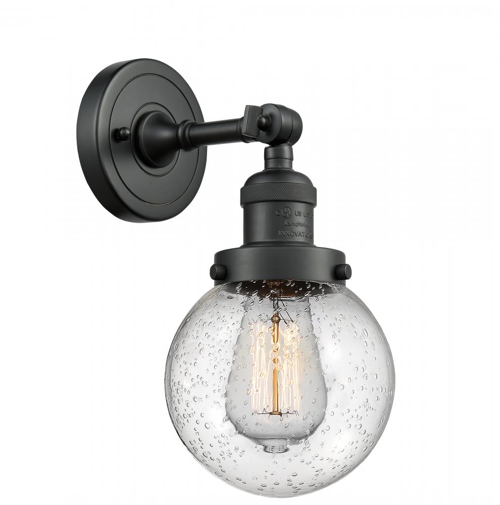 Beacon - 1 Light - 6 inch - Matte Black - Adjustable Sconce