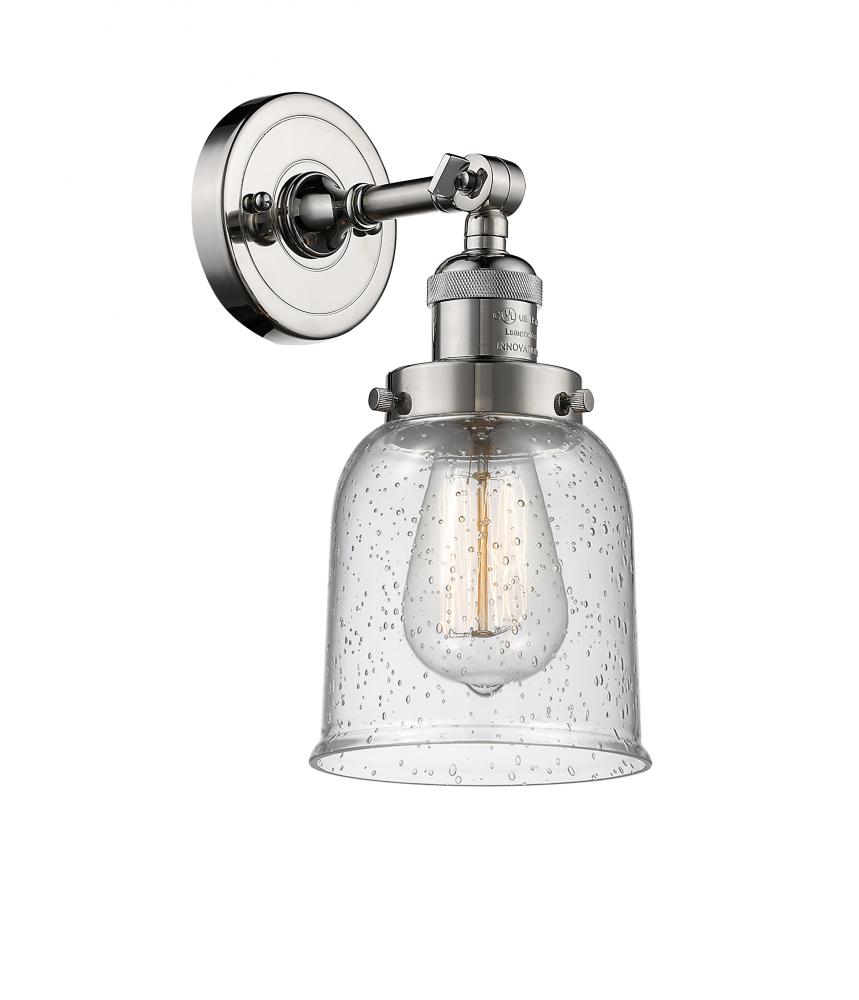Bell - 1 Light - 5 inch - Polished Nickel - Adjustable Sconce
