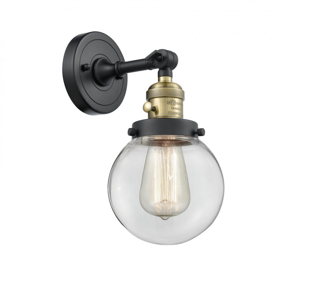 Beacon - 1 Light - 6 inch - Black Antique Brass - Adjustable Sconce