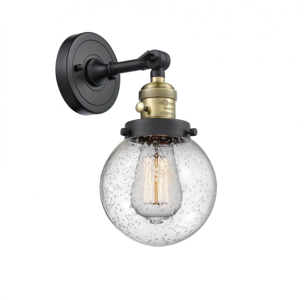 Beacon - 1 Light - 6 inch - Black Antique Brass - Adjustable Sconce