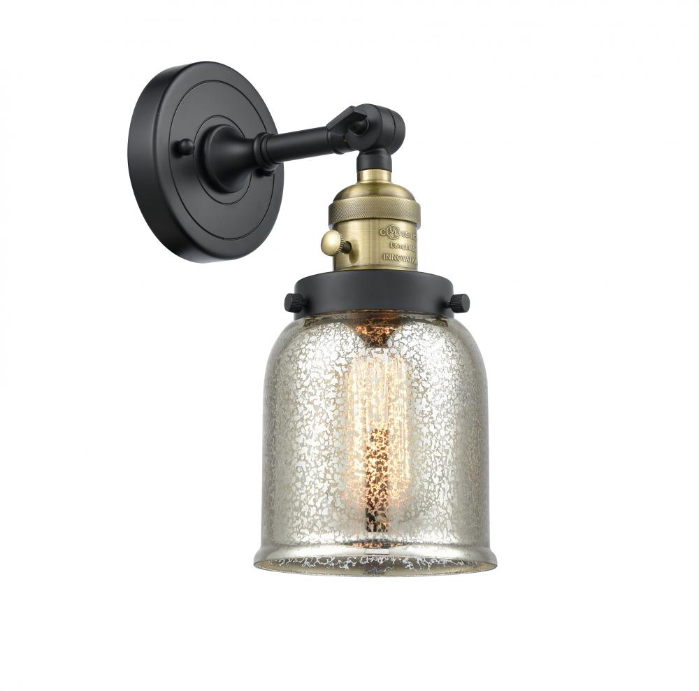 Bell - 1 Light - 5 inch - Black Antique Brass - Adjustable Sconce