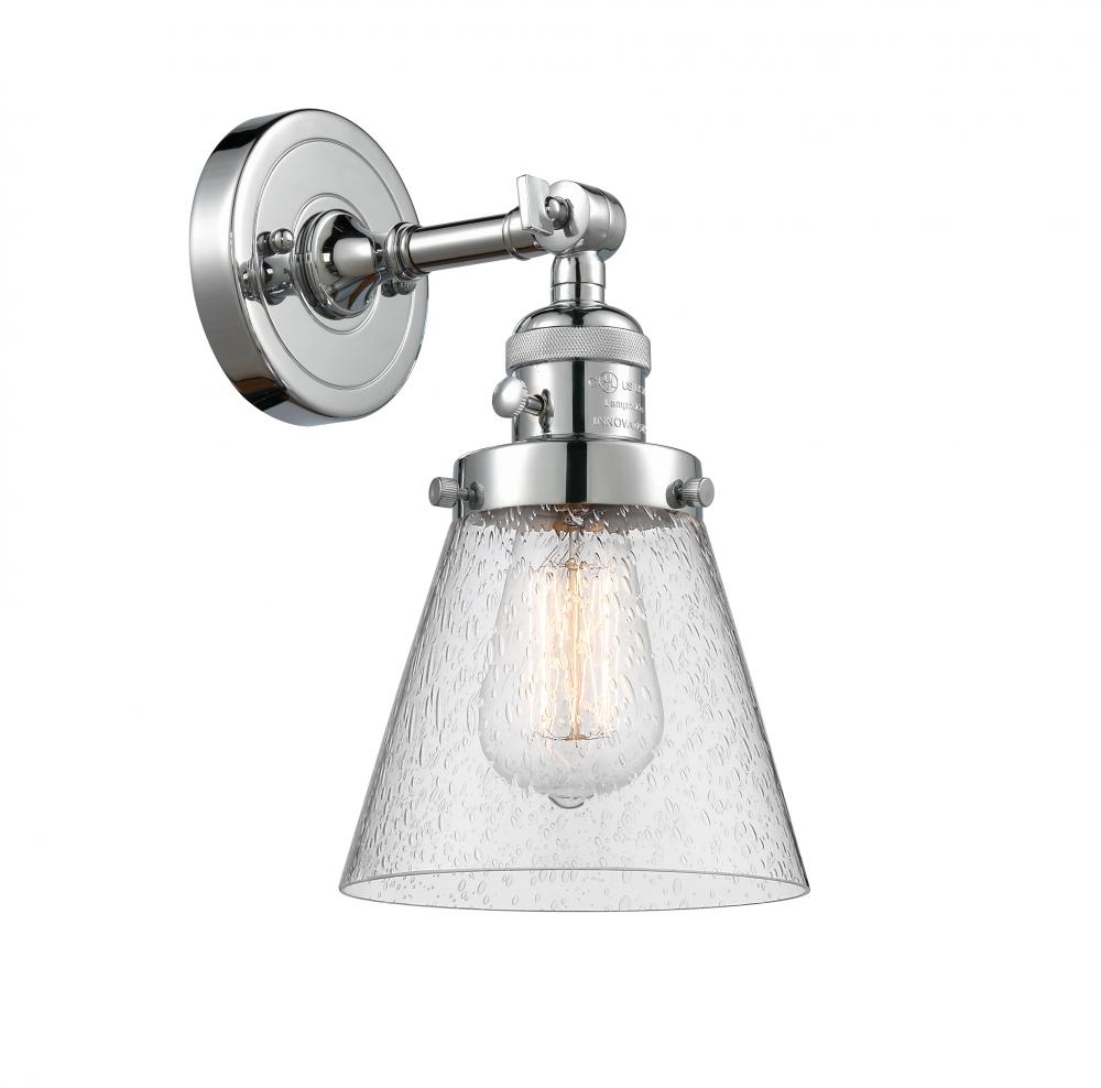 Cone - 1 Light - 6 inch - Polished Chrome - Adjustable Sconce