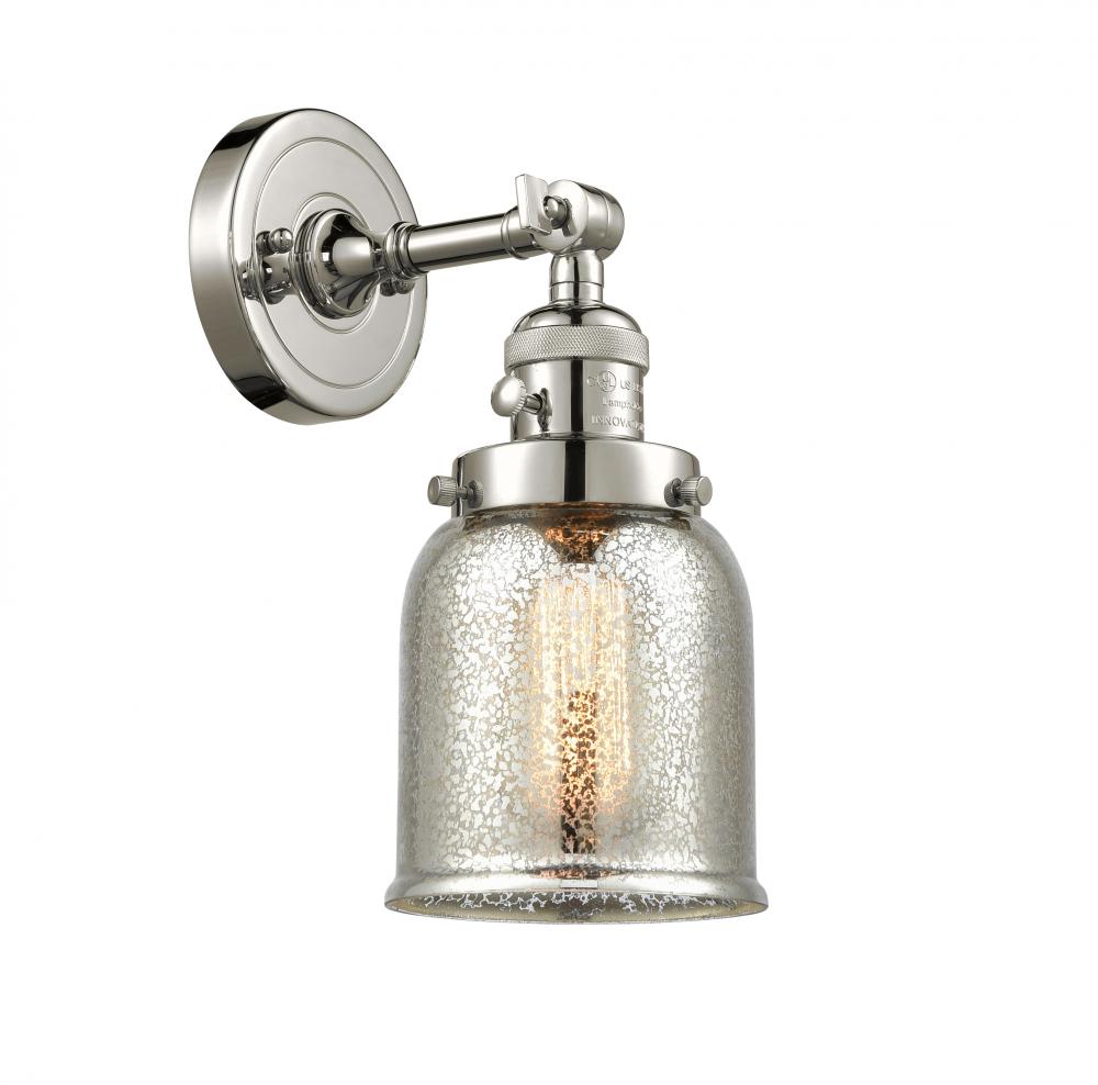 Bell - 1 Light - 5 inch - Polished Nickel - Adjustable Sconce