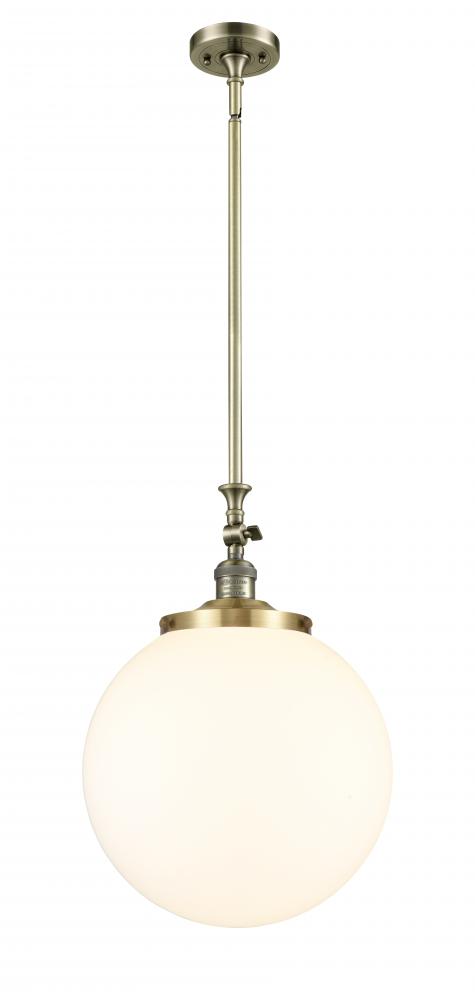 Beacon - 1 Light - 12 inch - Antique Brass - Stem Hung - Mini Pendant