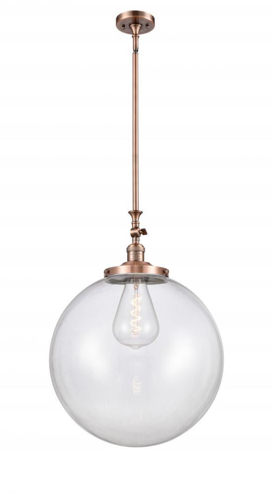 Beacon - 1 Light - 18 inch - Antique Copper - Stem Hung - Mini Pendant