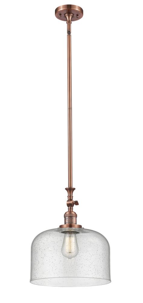 Bell - 1 Light - 12 inch - Antique Copper - Stem Hung - Adjustable Mini Pendant