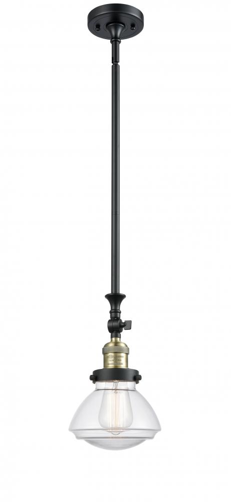 Olean - 1 Light - 7 inch - Black Antique Brass - Stem Hung - Mini Pendant