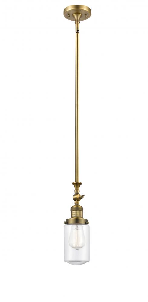 Dover - 1 Light - 5 inch - Brushed Brass - Stem Hung - Mini Pendant