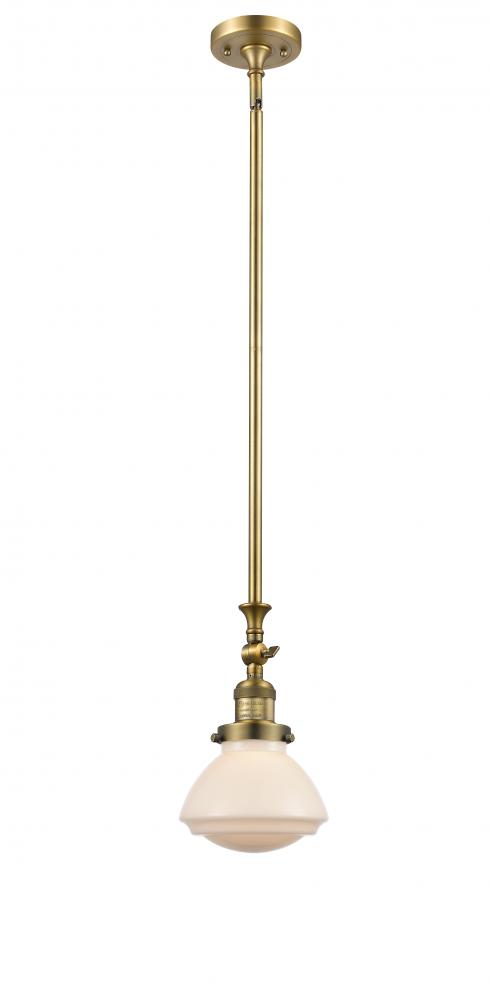 Olean - 1 Light - 7 inch - Brushed Brass - Stem Hung - Mini Pendant